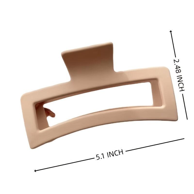 Oversize Geometric Hair Claw Clip Matte Finish Strong Hold Thick Hair Accessory