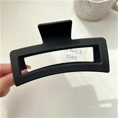 Oversize Geometric Hair Claw Clip Matte Finish Strong Hold Thick Hair Accessory
