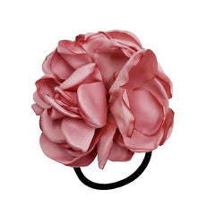 Fabric Flower Hair Tie Ponytail Holder Hair Accessories