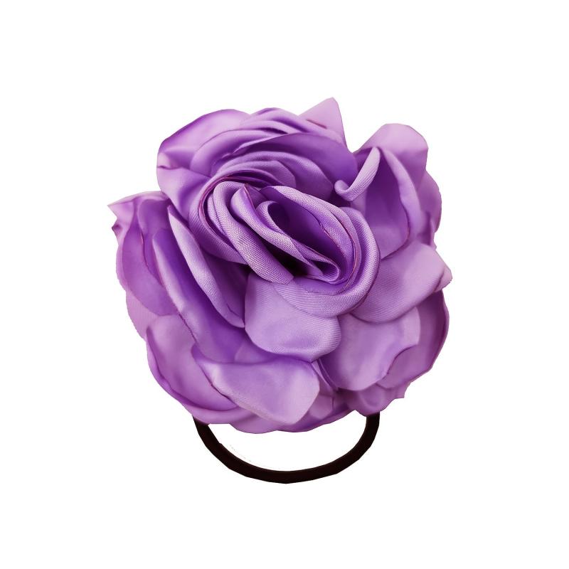 Fabric Flower Hair Tie Ponytail Holder Hair Accessories