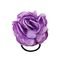 Fabric Flower Hair Tie Ponytail Holder Hair Accessories