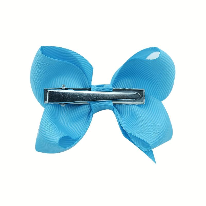 Solid Style Bow Hair Clip for Baby Girls - Duck Billed Clip