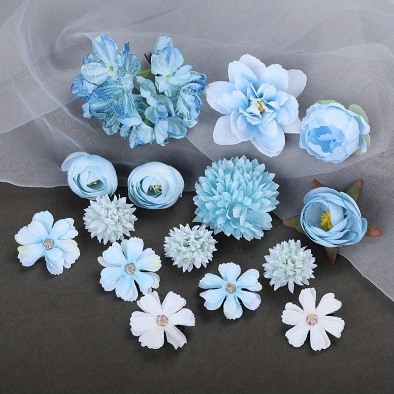 16pcs Wedding Artificial Flower Hair Clip Bridal Hair Accessorie