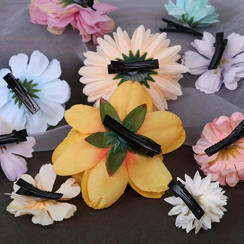 16pcs Wedding Artificial Flower Hair Clip Bridal Hair Accessorie