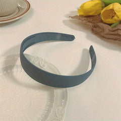 Solid Minimalist Hair Hoop Wide Plastic Hair Band Elastic Headband