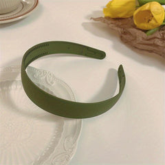 Solid Minimalist Hair Hoop Wide Plastic Hair Band Elastic Headband