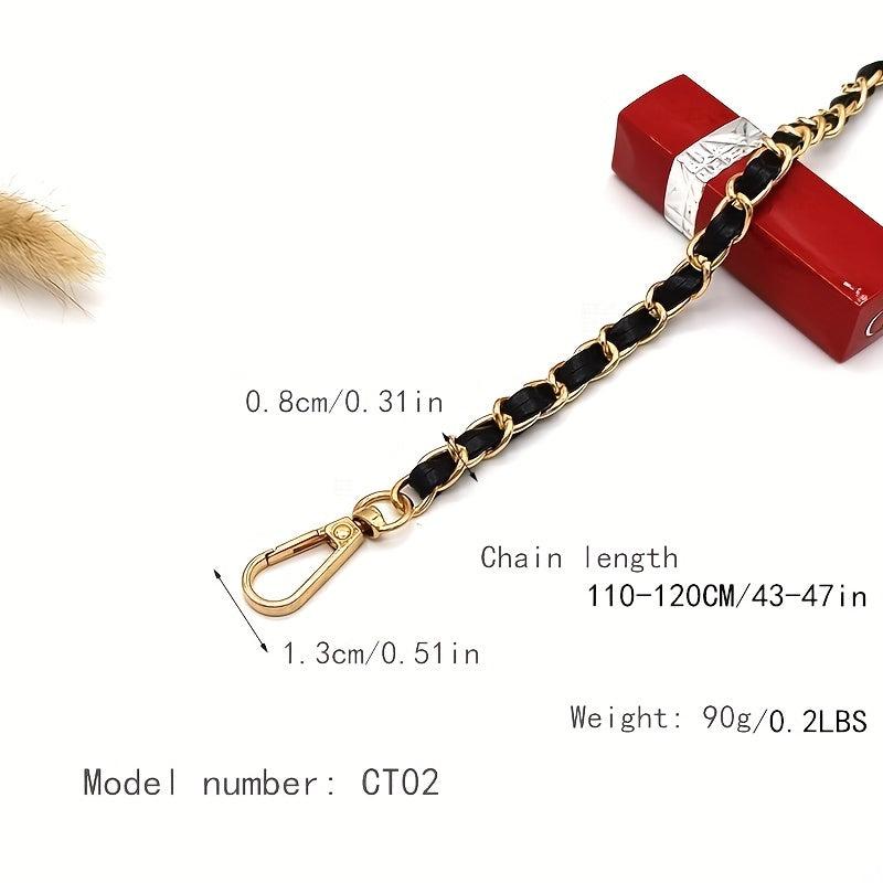 5pcs Bag Chain With Leather Buckle Bag Key Ring DIY Detachable Strap