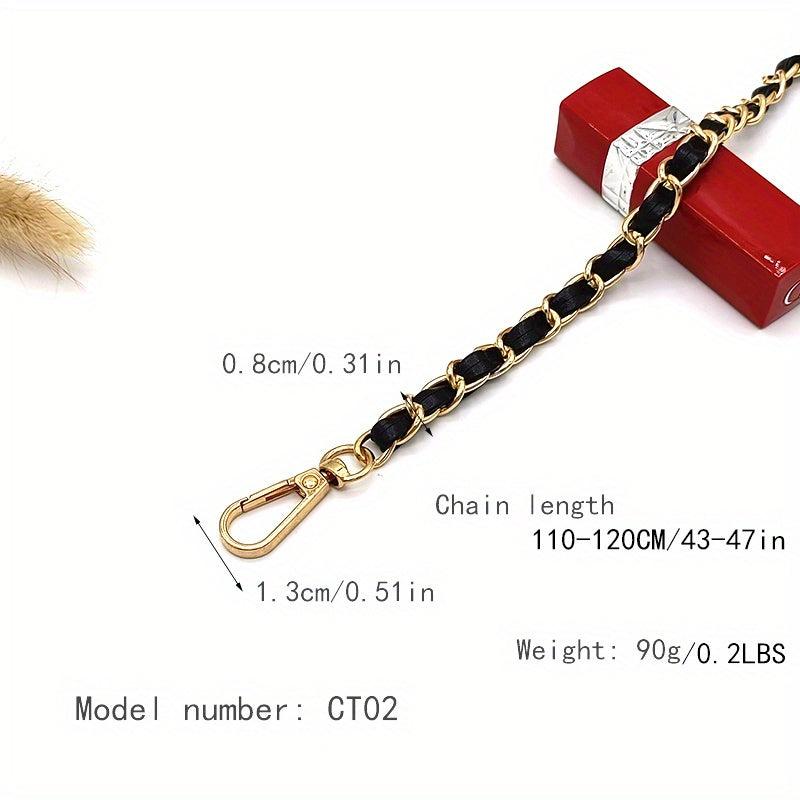 5pcs Bag Chain With Leather Buckle Bag Key Ring DIY Detachable Strap