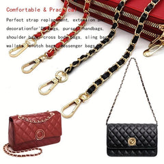 5pcs Bag Chain With Leather Buckle Bag Key Ring DIY Detachable Strap
