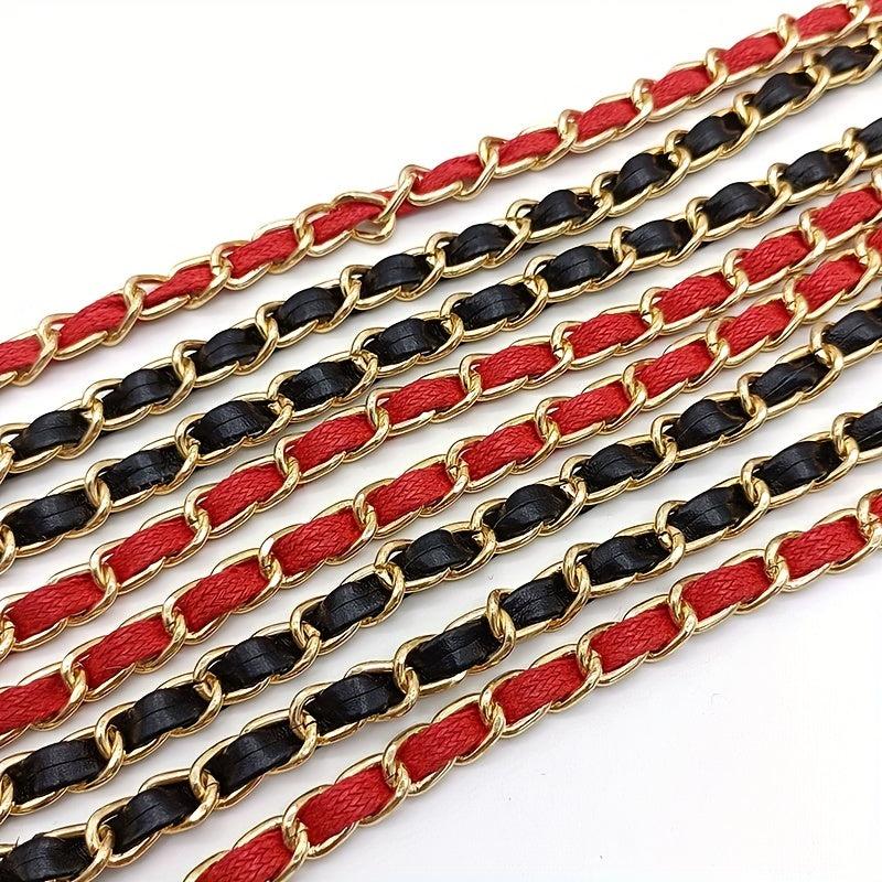 5pcs Bag Chain With Leather Buckle Bag Key Ring DIY Detachable Strap