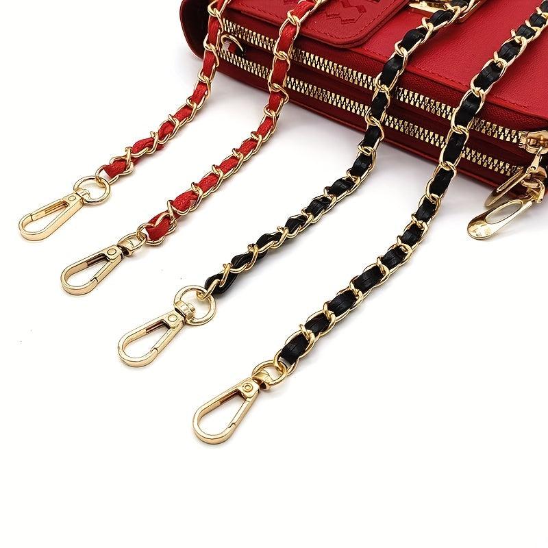 5pcs Bag Chain With Leather Buckle Bag Key Ring DIY Detachable Strap