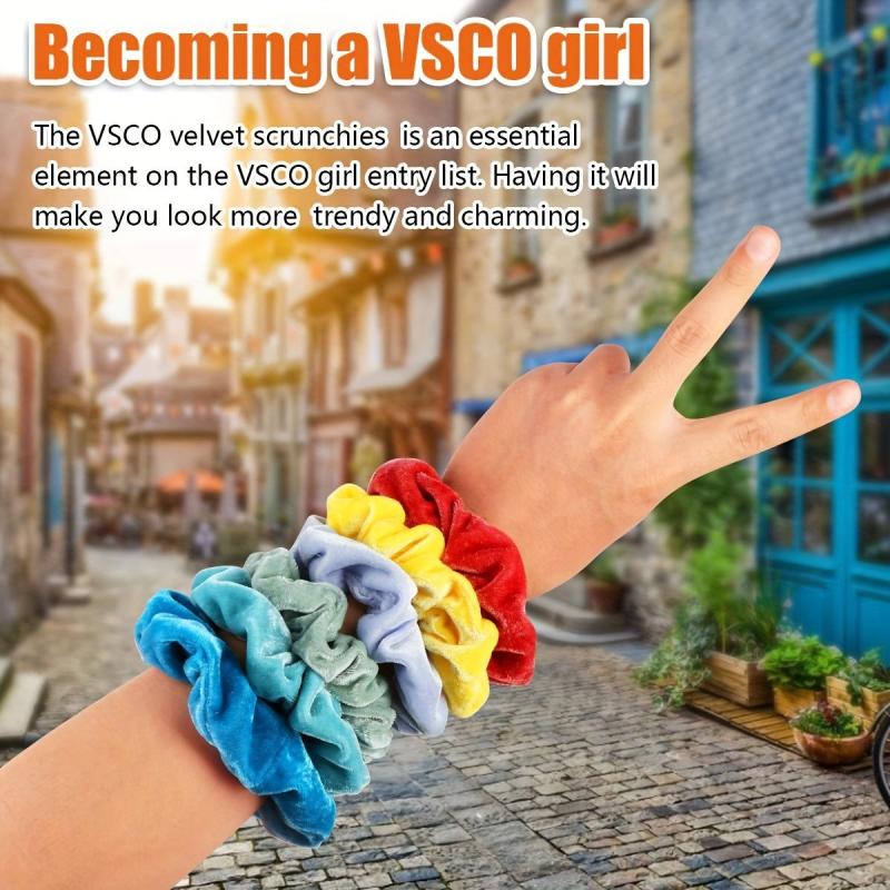46 Pcs Velvet Hair Scrunchies Elastic Hair Ties Women Girls Accessories