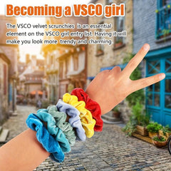 46 Pcs Velvet Hair Scrunchies Elastic Hair Ties Women Girls Accessories