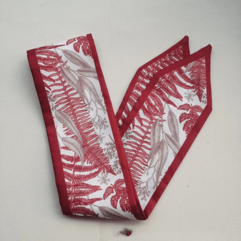 Vintage French Long Silk Hair Band Satin Bow Knotted Hair Scrunchies Elastic Tie