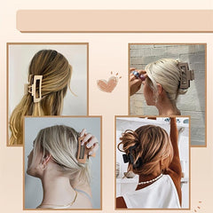 Matte Large Hair Claw Clips for Thick Hair