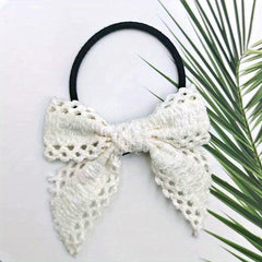 Lace Bow Hair Clip Sweet Hair Clip Hair Tie Set 2 Pack