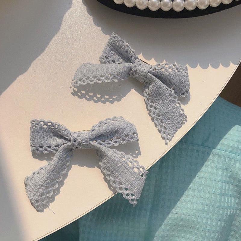 Lace Bow Hair Clip Sweet Hair Clip Hair Tie Set 2 Pack