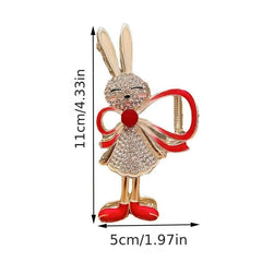 Rhinestone Rabbit Hair Claw Banana Clip Hairgrip Accessory