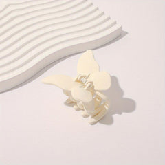 Frosted Butterfly Hair Claw Resin Hair Claw Nonslip Ponytail Holder