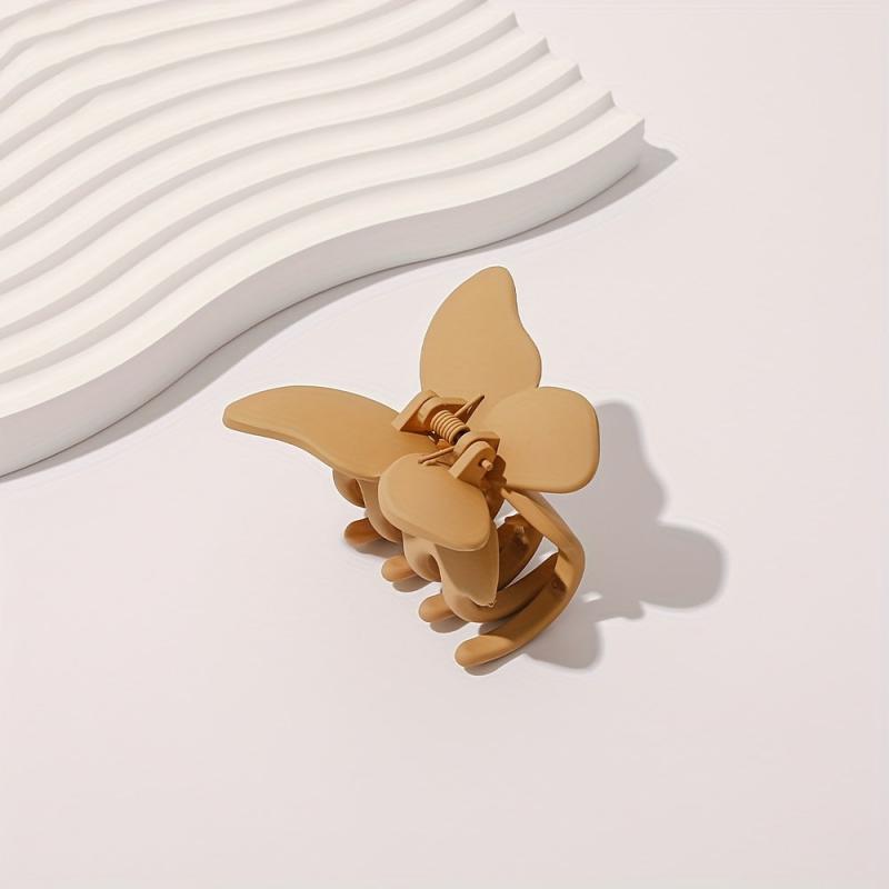 Frosted Butterfly Hair Claw Resin Hair Claw Nonslip Ponytail Holder