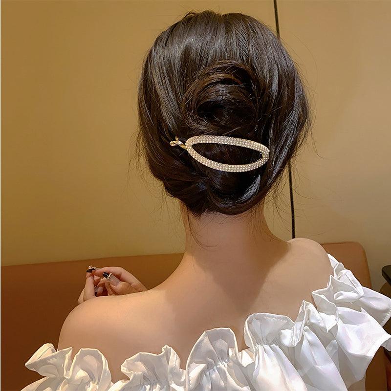 Brinie French Twist Hair Barrettes Glitter Banana Clip Bun Fixin