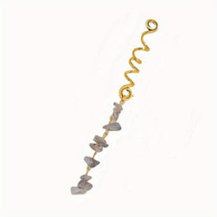 Vintage Coils Hair Ring With Crystal Beaded Tassel
