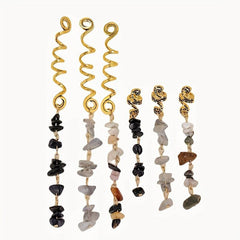 Vintage Coils Hair Ring With Crystal Beaded Tassel