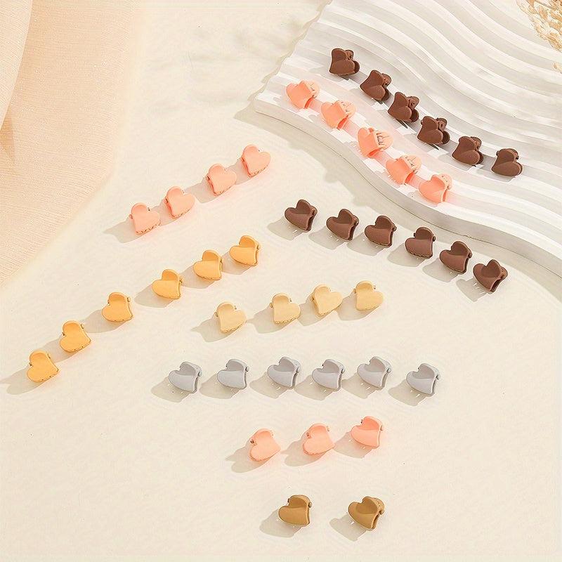 20/30pcs Butterfly & Flower Hair Claw Matte Hair Clip Rubber Kids Accessory