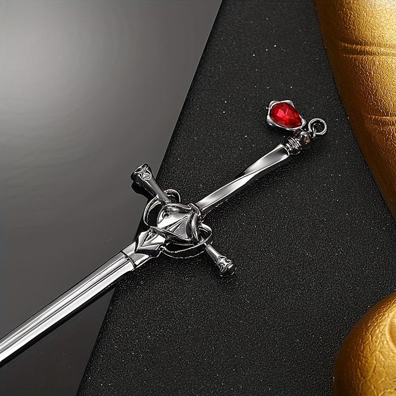 Vintage Rhinestone Sword Hair Pin Hair Styling Accessory