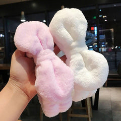 Soft Bowknot Headband Plush Hair Band Women Girls Hair Accessories