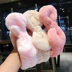 Soft Bowknot Headband Plush Hair Band Women Girls Hair Accessories