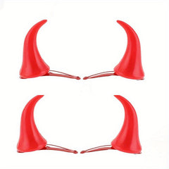 4pcs Red Devil Horn Hair Clips Halloween Demon Horn Clips
