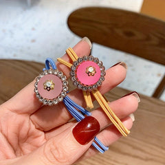 Crystal Beaded Hair Tie Hair Rope Ponytail Holder Hair Accessories