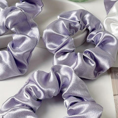 6pcs Satin Scrunchies Hair Tie Style Hair Rope Ponytail Holder Women Girls
