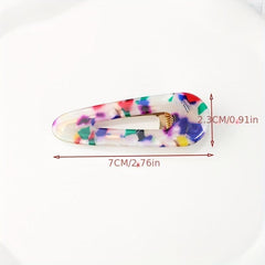 Colorful Leopard Pattern Duck Billed Clip Hair Clip For Women Girls
