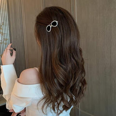 Rhinestone Sunglasses Hair Clips Golden Barrettes
