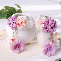 Antique Flower Tassel Hairpin Retro Hair Accessory Women