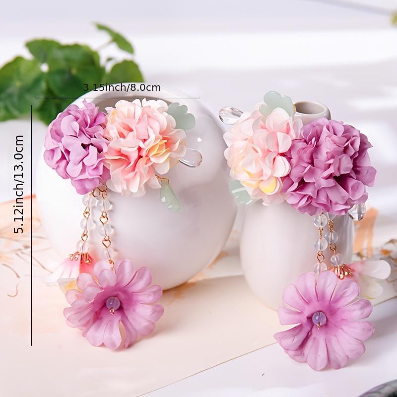 Antique Flower Tassel Hairpin Retro Hair Accessory Women