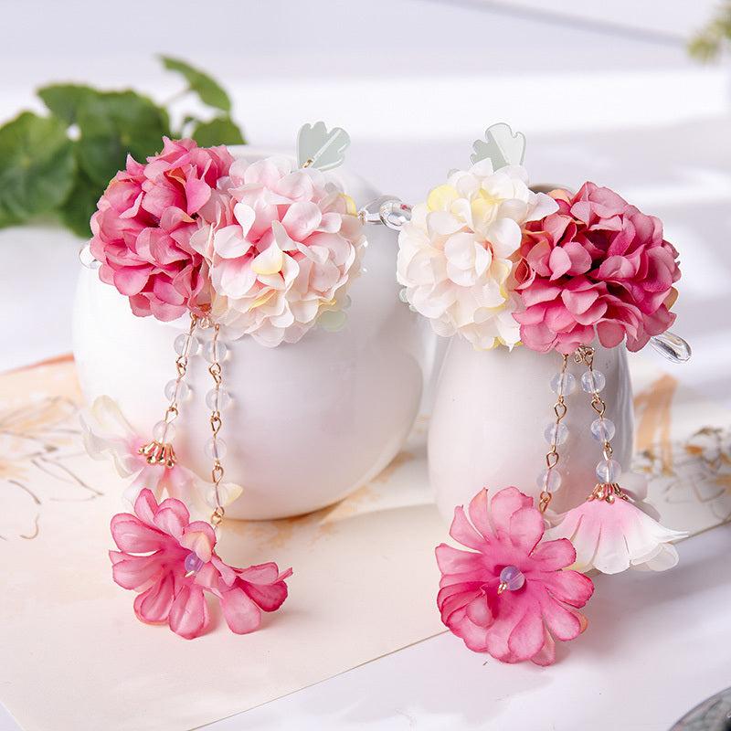 Antique Flower Tassel Hairpin Retro Hair Accessory Women