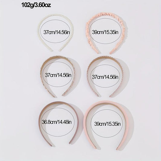 6pcs Floral Printed Headband Set for Women Girls