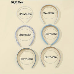 6pcs Floral Printed Headband Set for Women Girls