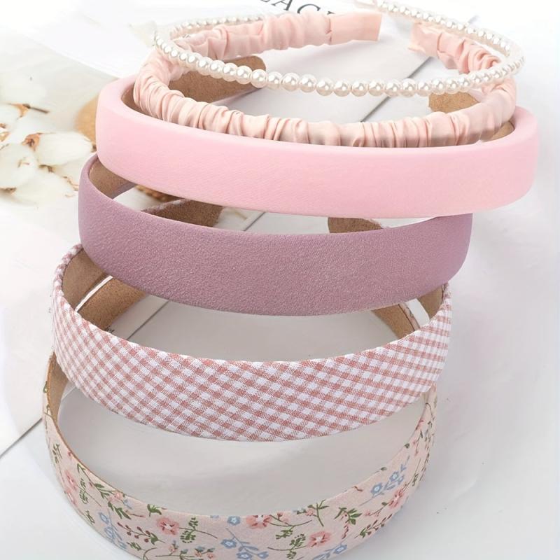 6pcs Floral Printed Headband Set for Women Girls