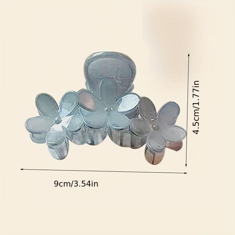 2pcs Jelly Hair Claw Flower Hair Claw Sweet Ponytail Holder