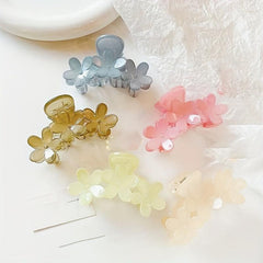 2pcs Jelly Hair Claw Flower Hair Claw Sweet Ponytail Holder