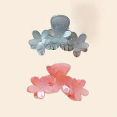 2pcs Jelly Hair Claw Flower Hair Claw Sweet Ponytail Holder