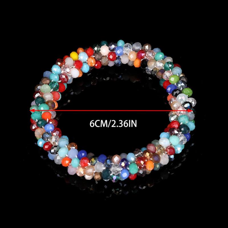 Colorful Bead Elastic Hair Tie Rubber Band Hair Accessories