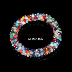 Colorful Bead Elastic Hair Tie Rubber Band Hair Accessories