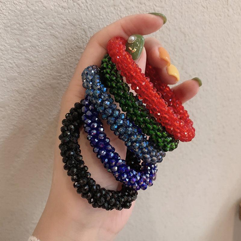 Colorful Bead Elastic Hair Tie Rubber Band Hair Accessories