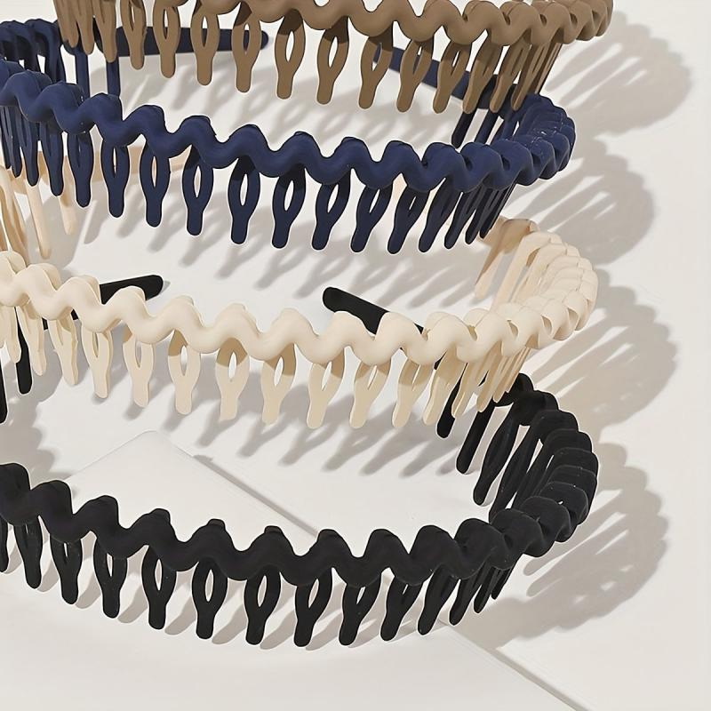 4pcs Wavy Headband Nonslip Style Hair Accessories
