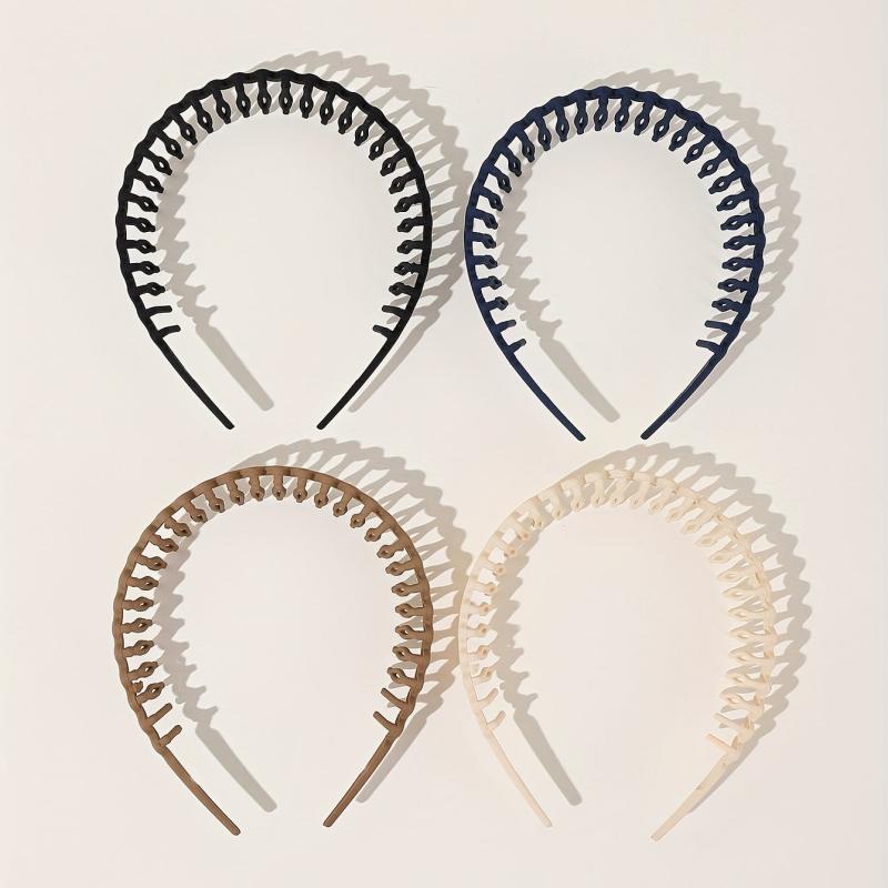 4pcs Wavy Headband Nonslip Style Hair Accessories